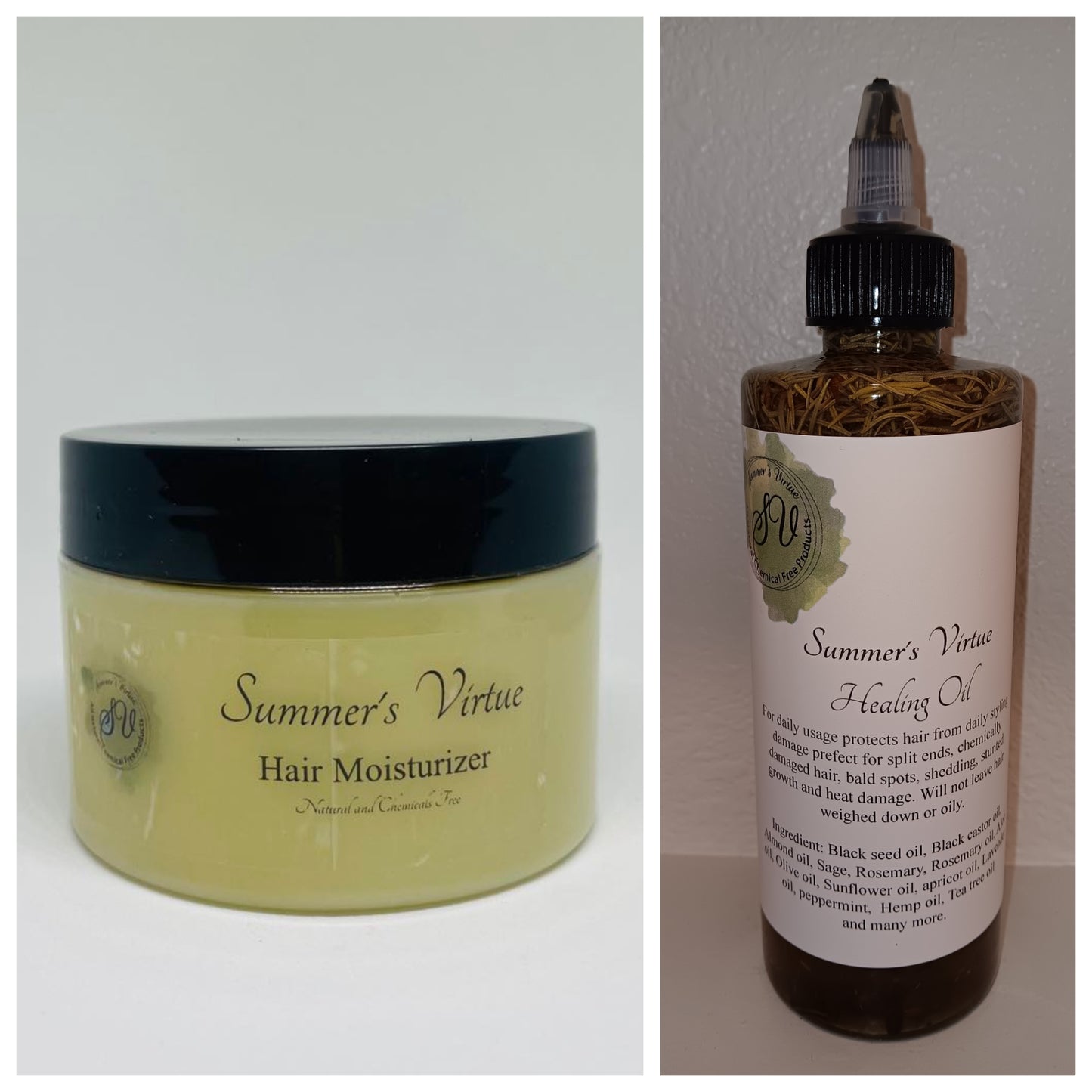 Restoration package with Black castor oil & Black seed oil (Oil 2 oz Moisturizer 4 oz)